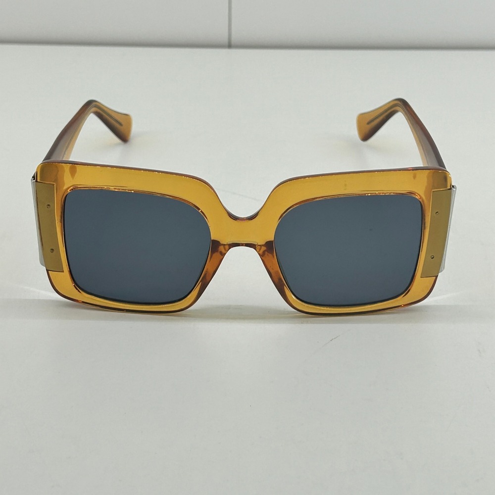 IMAN Womens Square Sunglasses Yellow Oversized Frame NS1220 39242FGX YLW